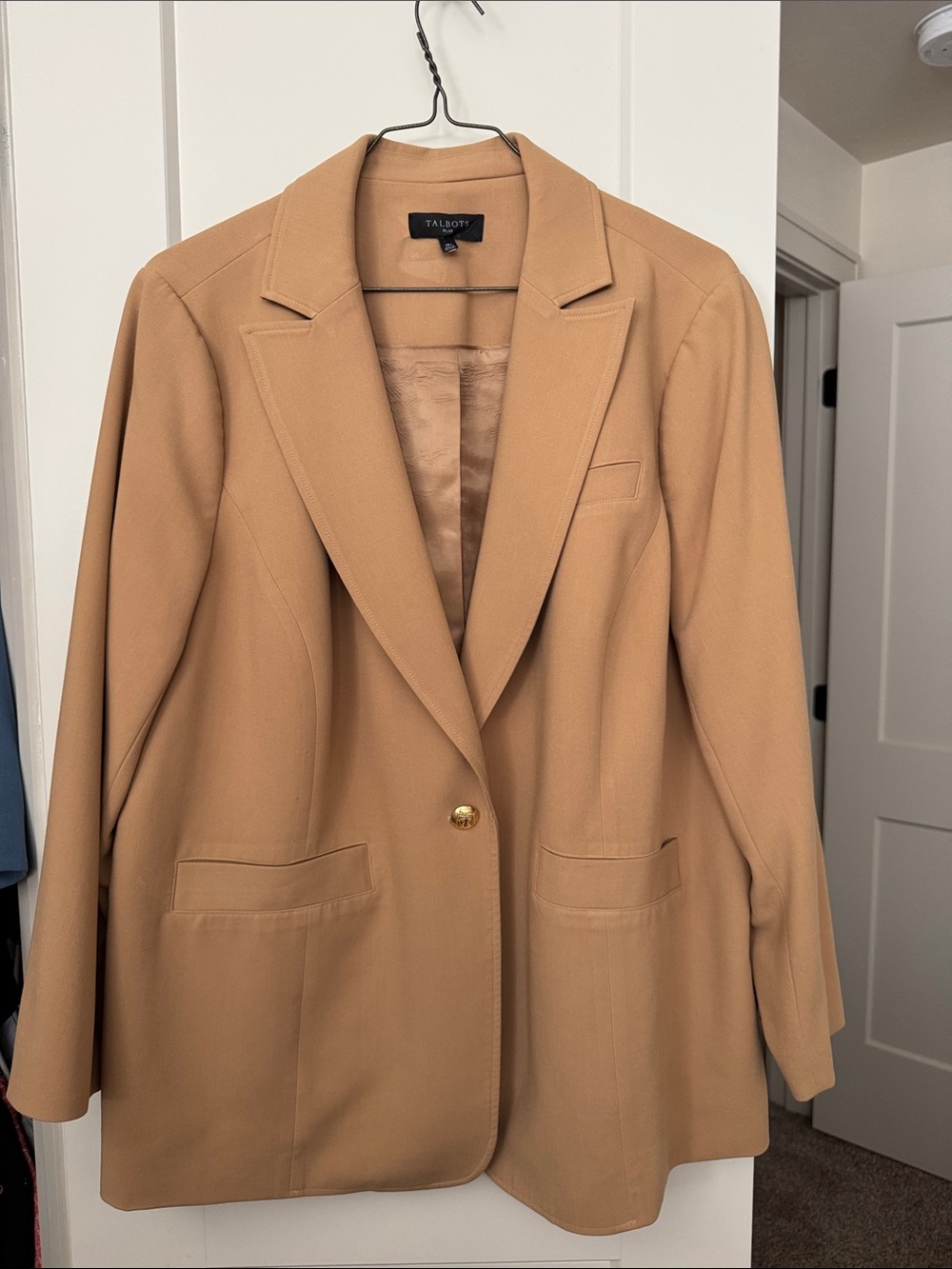 Talbots Tan Single-Button Blazer